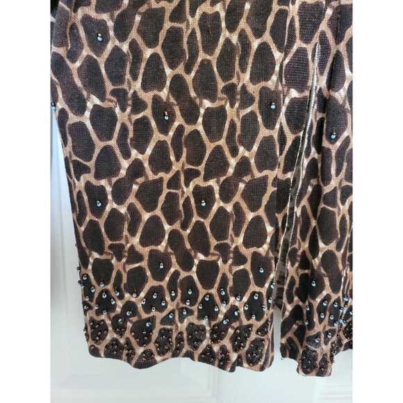 Chico's Animal Print Cardigan Size 4 (Chico's Size 0) - Picture 4 of 4